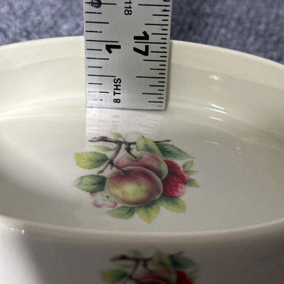 Vintage Formalities by Baum Bros Trinket Box Cream Gold Trim Fruit Print Dish - Picture 8 of 8